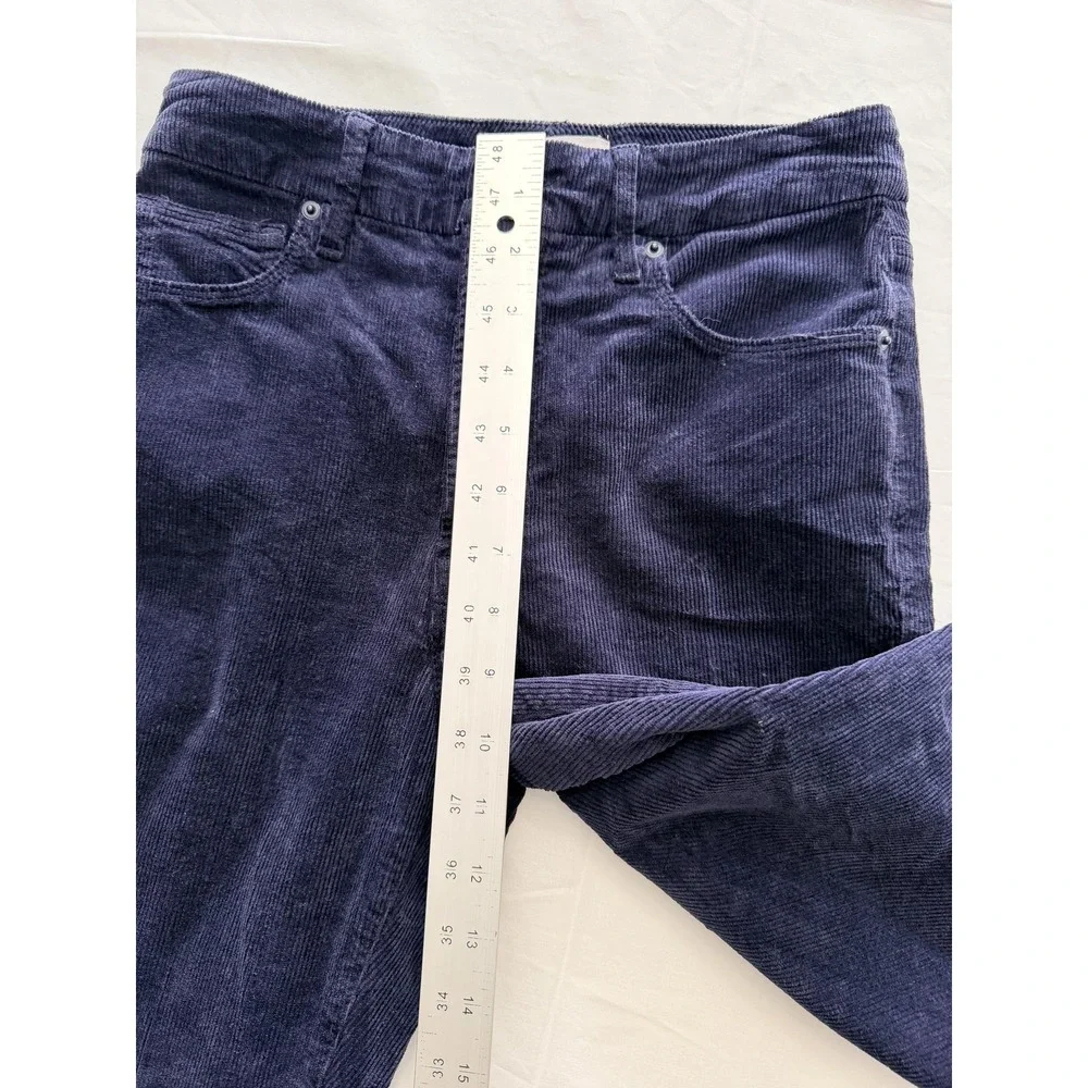 Good American Corduroy Pants Womens 4/27‎ Blue Good Classic Straight Leg Stretch